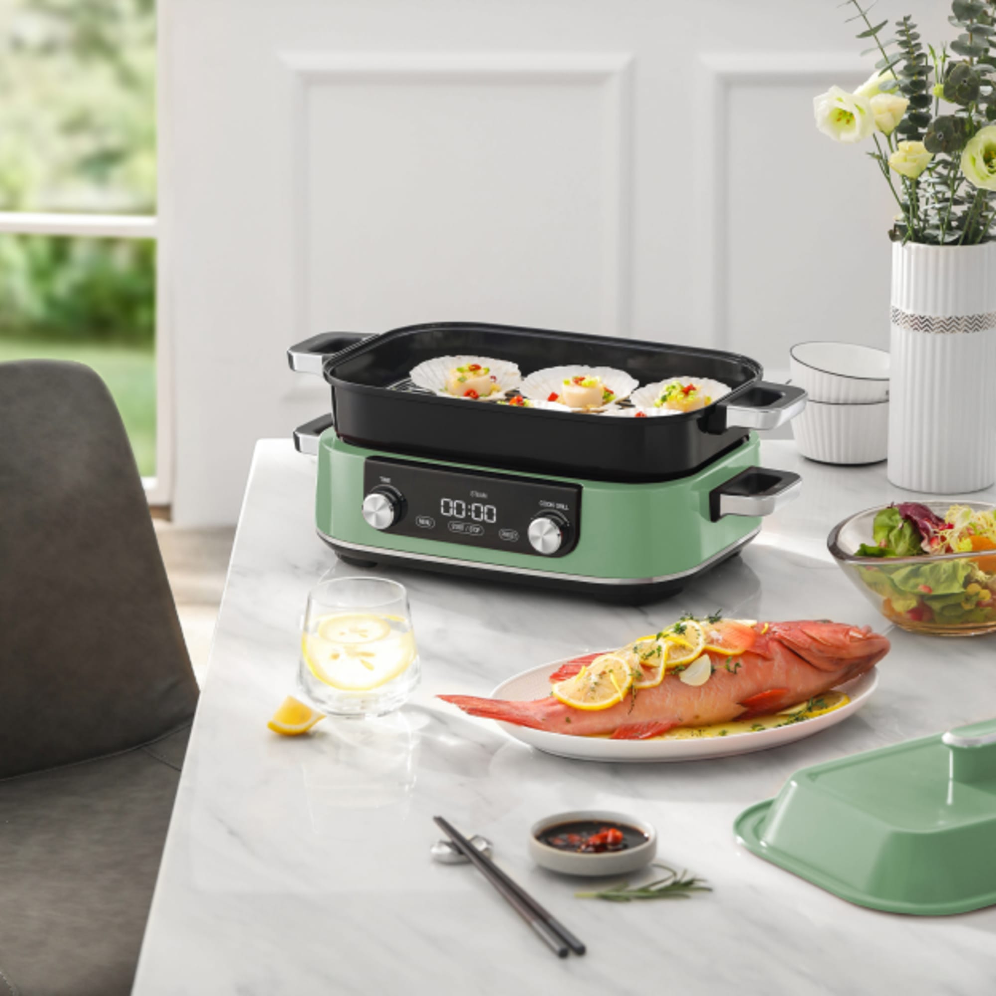 Morphy Richards Digital Multifunction Cooking Pot Green Kitchen Warehouse